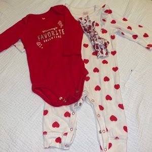 Baby Girl Valentines Set